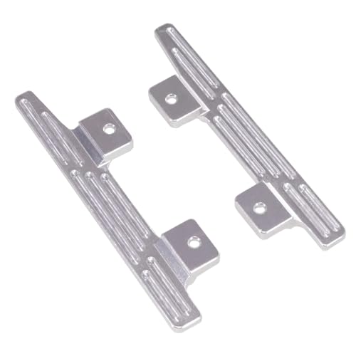 PLOQAZEH RC Autoteile Für MN Für MN82 LC79 Für MN78 1/12 Aluminium Seite Pedal Änderung Links Rechts Fuß Pedale RC Crawler Auto Ersatz Upgrade Teile(Silver) von PLOQAZEH