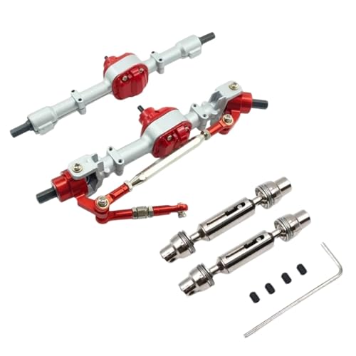 RC Autoteile Für MN Für MN99S D90 D91 D96 D99S MN90 MN96 MN99 1/12 1 Paar Vorne Hinterachse Set Mit Metall Getriebe Antriebswelle RC Auto Upgrade Teile Zubehör(Silver 1) von PLOQAZEH
