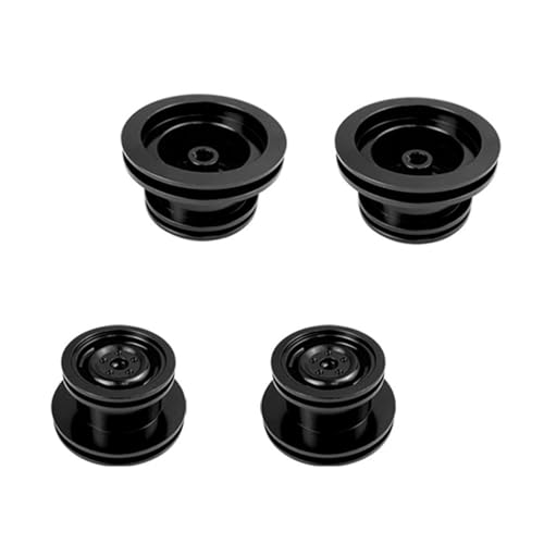 PLOQAZEH RC Autoteile Für MN99S D90 D91 Für MN45 45K 90K 91K 96 99 99A 1/12 RC Auto Ersatzteile Metall Radnabe Räder Felge Upgrade Reifen RC Auto Zubehör 4Pcs(Black) von PLOQAZEH