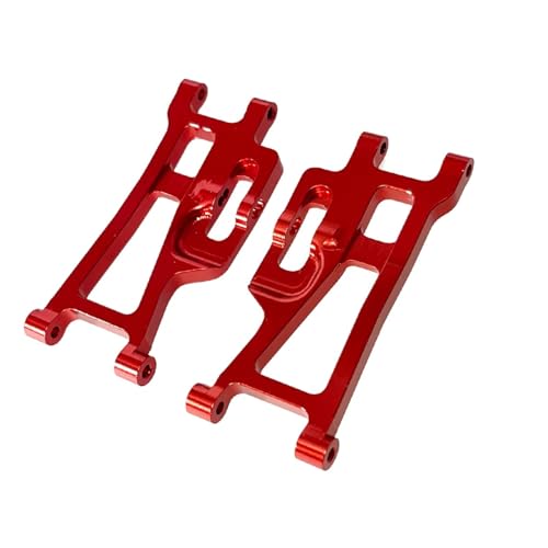 PLOQAZEH RC Autoteile Für Mjx Für Hyper Go 1/14 14209 14210 H14Bm Fernbedienung Auto Hinten Unteren Arm Änderung Upgrade Reparatur Metall Zubehör(Red) von PLOQAZEH