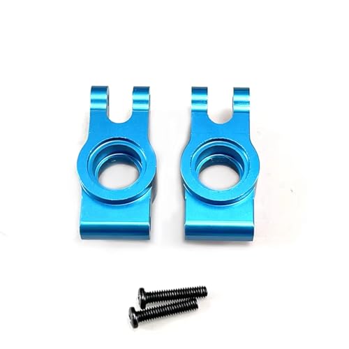 PLOQAZEH RC Autoteile Für Mjx Für Hyper Go Für 14301 14302 1/14 Fernbedienung Auto Modifizierte Zubehör Teile Verbesserte Metall Hinterrad Tasse Hinten Rad Feste(Blue) von PLOQAZEH