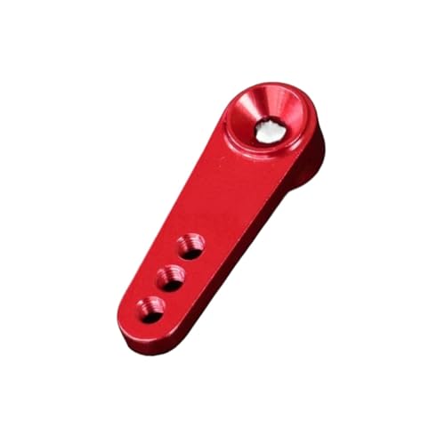 PLOQAZEH RC Autoteile Für Rcrun 25T 1/10 Für Kletterauto Metalllenkgetriebe Für Schwingarm Lenkgetriebearm Modifikationsteile Rc Fernbedienung Modellauto(Red) von PLOQAZEH