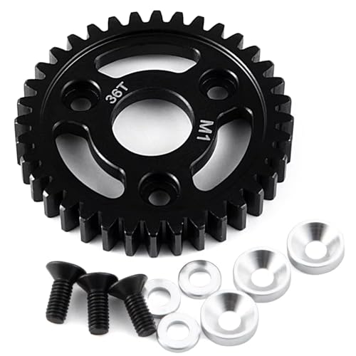 PLOQAZEH RC Autoteile Für Revo 2,5 3,3 Für Slayer Pro 1/8 Stahl M1 Spur Gear 36T 38T 40T RC Auto Für Monster Truck Upgrade Teile(36T) von PLOQAZEH