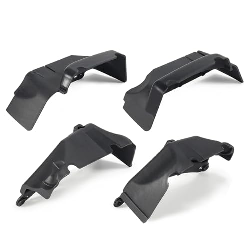 PLOQAZEH RC Autoteile Für SCX10 313mm Für Wrangler Karosserie 1/10 Kunststoff-Kotflügelverbreiterungen Radkästen Mit Stoßdämpferhalterung RC Crawler Präfixübertragung Für Chassis von PLOQAZEH