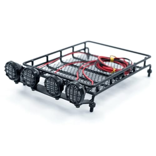 RC Autoteile Für SCX10 CC01 Für MN D90 D91 D99 Für MN90 MN99S 1/14 1/12 1/10 Universal Dach Racks Mit Licht Dekoration RC Crawler Auto Zubehör(Size 1) von PLOQAZEH