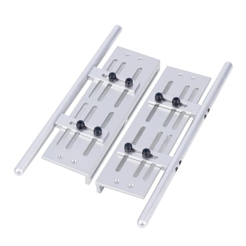 PLOQAZEH RC Autoteile Für SCX10 Für TRX4 CC01 Für RGT 86100 GEN8 Wrangler 1/10 Für Rock Sliders Seitenplatte Für Chassisteile RC Crawler Car Aluminium Einstellbar(Silver) von PLOQAZEH