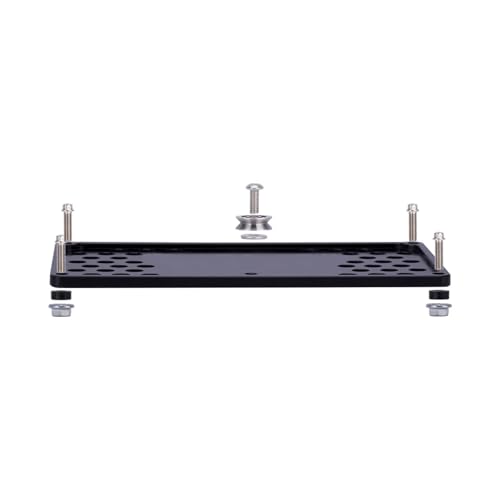 PLOQAZEH RC Autoteile Für SCX10 Für TRX4 Für Capra 1/8 1/10 Aluminium Dach Rack Mit Pulley Lager RC Auto Shell Dekoration FJ40 Gehäuse Zubehör(Black,Size2) von PLOQAZEH