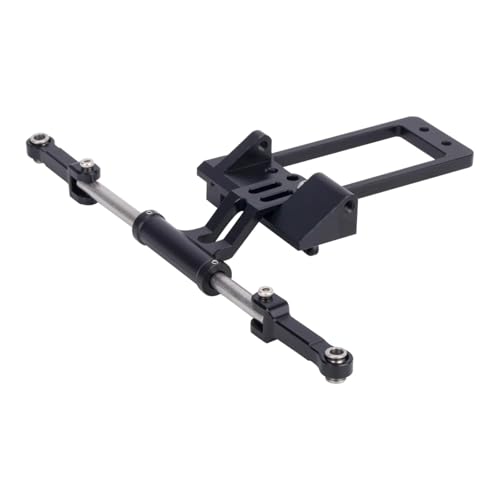 PLOQAZEH RC Autoteile Für SCX10 III AR45F 1/10 CNC BAT Servohalterung Mit Hydraulischem Lenksatz RC Crawler Car Portalachse Für LCG Für Chassis DIY(Black) von PLOQAZEH