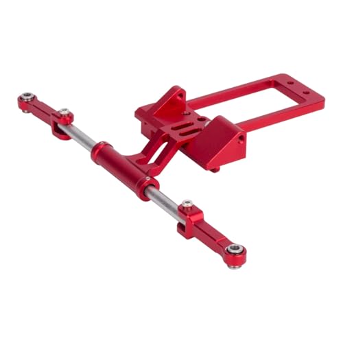 PLOQAZEH RC Autoteile Für SCX10 III AR45F 1/10 CNC BAT Servohalterung Mit Hydraulischem Lenksatz RC Crawler Car Portalachse Für LCG Für Chassis DIY(Red) von PLOQAZEH