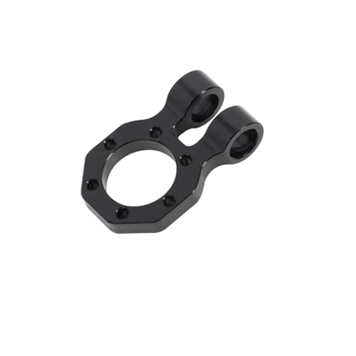 PLOQAZEH RC Autoteile Für SCX10 PRO 1/10 Rigs Crawler Aluminium Legierung Modulare Schäkel Passt 4,5mm Rohr Stoßstange RC Gspeed Power Wagon Comp Builds(Black,1pcs) von PLOQAZEH