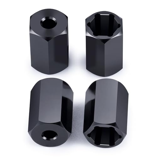 PLOQAZEH RC Autoteile Für SCX24 Für WPL D12 1/10 4 Stücke 5mm Bis 7mm Metall Sechskant Radnabenadapter Umbauzubehör Änderung RC Auto LKW Upgrade Teile(Size 4Pcs add 10mm) von PLOQAZEH