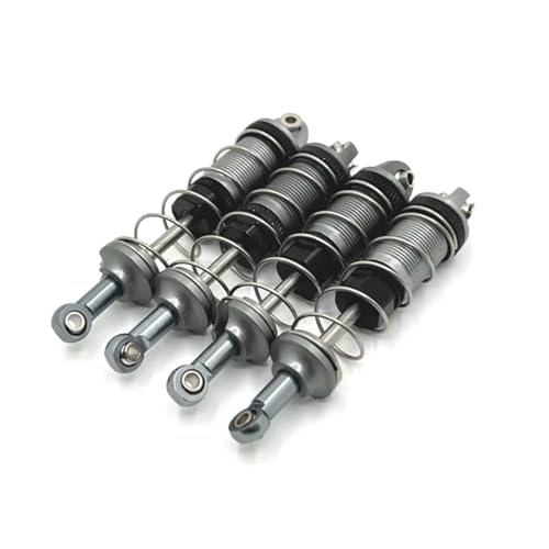 RC Autoteile Für SCY Für 16101 16102 16103 1/16 RC Auto 4 Stücke Metall Öl Stoßdämpfer Dämpfer RC Auto Upgrade Teile Zubehör(Metallic) von PLOQAZEH