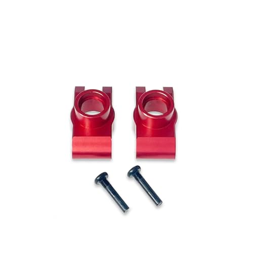 PLOQAZEH RC Autoteile Für SCY Für 16101 16102 16103 16104 16106 16201 1/16 High Speed ​​Fernbedienung Auto Verbesserte Metallbeschläge Hinterachse Für Sitz Hinterrad(Red) von PLOQAZEH