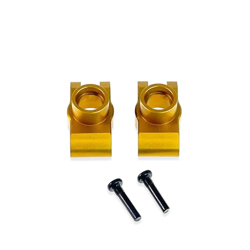 PLOQAZEH RC Autoteile Für SCY Für 16101 16102 16103 16104 16106 16201 1/16 High Speed ​​Fernbedienung Auto Verbesserte Metallbeschläge Hinterachse Für Sitz Hinterrad(Yellow) von PLOQAZEH