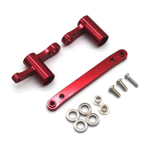 PLOQAZEH RC Autoteile Für SG216 Für Hellcat RC 1/16 Fernbedienung Auto Metall Upgrade Lenkung Montage Mit Lager Teile Dekoration Modifikation RC Auto Zubehör(Red) von PLOQAZEH