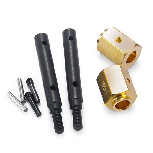 PLOQAZEH RC Autoteile Für TRX-4 Für Bronco 1/10 Metall Portal Achsschenkel Antriebsradwelle 14mm Rad Sechskantnabe Erweiterter Adapter RC Crawler Autoteile Zubehör von PLOQAZEH