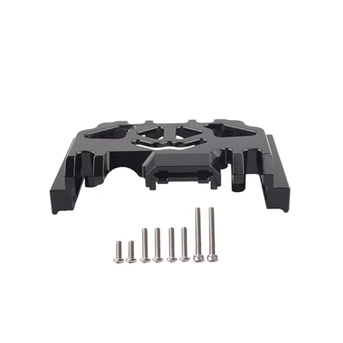 PLOQAZEH RC Autoteile Für TRX-4 Für Defender Für Bronco Für Blazer G500 1/10 Aluminium Legierung Getriebe Montieren Basis Chassis Skid Platte RC Crawler Upgrade Auto Teile(Black) von PLOQAZEH