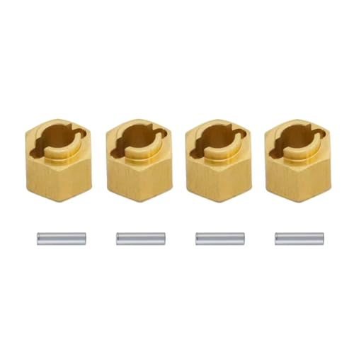 PLOQAZEH RC Autoteile Für TRX-4M Für Bronco Für Defender 1/18 4 Pcs Messing Rad Hex Hub Extender Adapter 4/5/6mm RC Crawler Auto Modell Teile(5MM) von PLOQAZEH