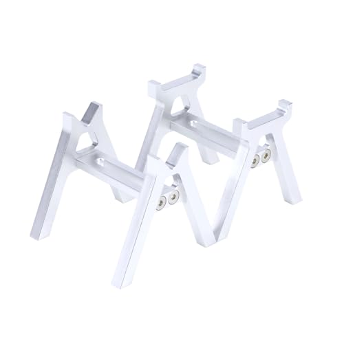 PLOQAZEH RC Autoteile Für TRX-4M Für SCX24 Für FCX24 AX24 UTB18 1/18 1/24 1 Set Simulation Metall Statische Display-ständer Jack Reparatur Werkzeug Arbeit Stehen Teile(Silver) von PLOQAZEH