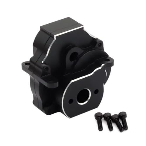 PLOQAZEH RC Autoteile Für TRX4M 1/18 Metall Getriebe Gehäuse Getriebe Shell Skid Platte Übertragung Montieren RC Auto Upgrade Teile Zubehör Ersatz(Black,Gearbox Shell) von PLOQAZEH