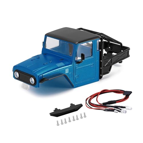 RC Autoteile Für TRX4M Für Defender Für Bronco 1/18 IR40 Harte Körper Shell Mit Käfig RC Crawler Auto Teile Upgrade Änderung RC Auto Zubehör(Blue) von PLOQAZEH