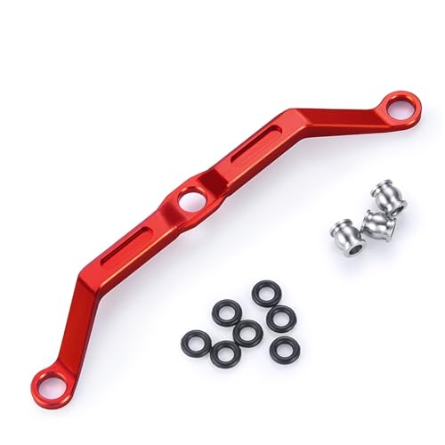 RC Autoteile Für TRX4M Für Defender Für Bronco 1/18 Metall Lenkung Link Linkage Rod Modifikation Auto Zubehör RC Crawler Auto Modell Upgrade Teile(Red) von PLOQAZEH