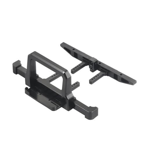 PLOQAZEH RC Autoteile Für Trx4 Für Defender 1/10 Metall Vorne Hinten Stoßstange Upgrade Teile RC Crawler Upgrade Teile Ersatz Zubehör(Black,Front Rear) von PLOQAZEH