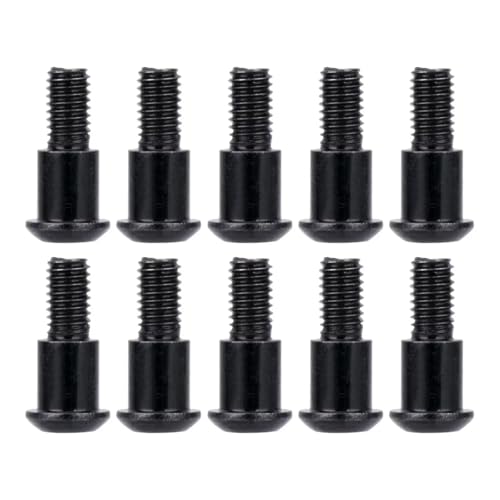 PLOQAZEH RC Autoteile Für Vanquish Für Axial Für SCX10 AR44 AR45 VS4-10 1/10 Für Capra F9 Achse M3x4x10mm Hex Buttonhead Einschnitt Kingpin Schulter Schrauben RC Auto(Black) von PLOQAZEH