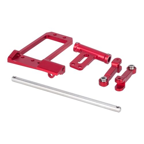 PLOQAZEH RC Autoteile Für Vanquish Für Phoenix VS4-10 F10 1/10 Skala Voll Hydraulische Lenkung Zylinder Kit Mit BTA Servo Halterung RC Crawler Portal Achse DIY(Red) von PLOQAZEH
