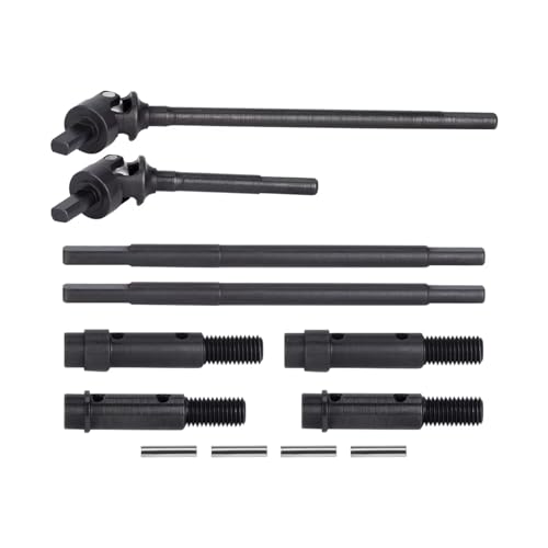 PLOQAZEH RC Autoteile Für Vanquish Für VS4-10 Für Phoenix Für F10 1/10 Gehärteter Stahl Für Universal Joint Gerade Welle Portal Stub Wellen RC Upgrade Teile(Shafts and Stub Axle) von PLOQAZEH
