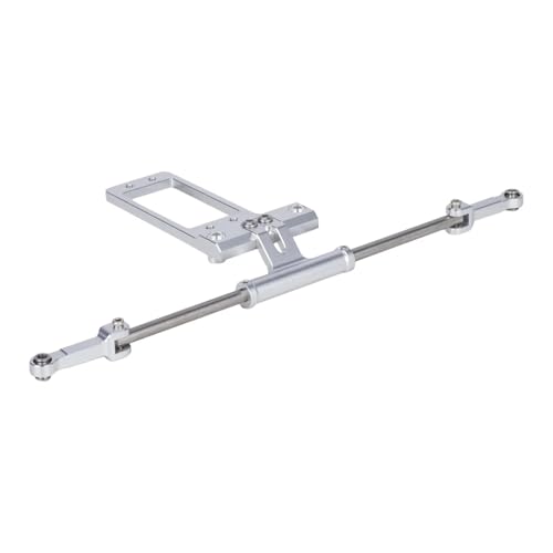 PLOQAZEH RC Autoteile Für Vanquish Für Wraith RR10 1/10 Aluminium Legierung Servo Halterung Skala Voll Hydraulische Lenkung System RC Crawler Achse Upgrade Teile(Silver) von PLOQAZEH