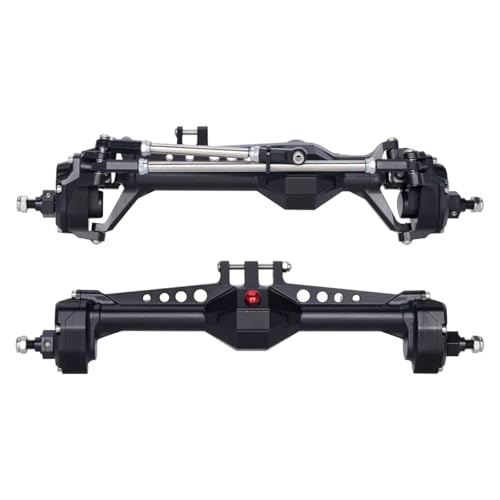 PLOQAZEH RC Autoteile Für Vanquish Vs4-10 1/10 CNC-bearbeitung Hochfestes Aluminium Vorne Und Hinten Portal Achse Komplette Set RC CrawlerAxial Teile(Black,Axle F and R) von PLOQAZEH