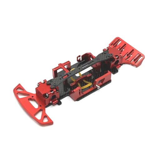 PLOQAZEH RC Autoteile Für WLtoys 1/28 284131 K969 K979 K989 K999 Metall Upgrade Modifizierten Rahmen Radstand 98mm-102mm RC Auto Teile Ersatz Zubehör(Red) von PLOQAZEH