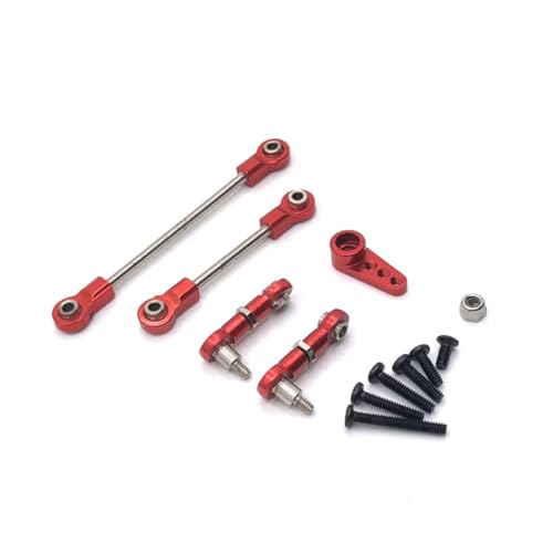 PLOQAZEH RC Autoteile Für WLtoys 1/28 284131 K969 K979 K989 K999 P929 P939 Metall Upgrade Zubehör Lenkung Link Servo Arm 28t RC Auto Ersatzteile(Red) von PLOQAZEH