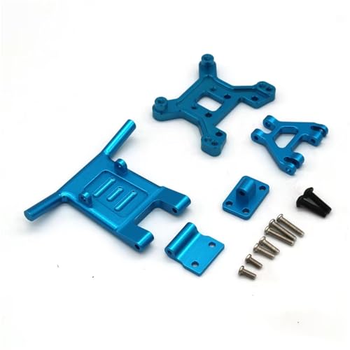 PLOQAZEH RC Autoteile Für WLtoys 124016 124017 124018 124019 124007 144001 124010 144016 RC Fernbedienung Auto Metall PO Zubehör Modifizierte Front Stoßstange Dekoration Auto Teile(Blue) von PLOQAZEH