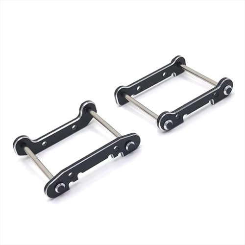 PLOQAZEH RC Autoteile Für WLtoys 144001 144002 144010 124016 124017 124018 124019 Metall Upgrade Zubehör Vorne Hinten Für Schaukel Arm Halterungen RC Auto Ersatzteile(Black) von PLOQAZEH