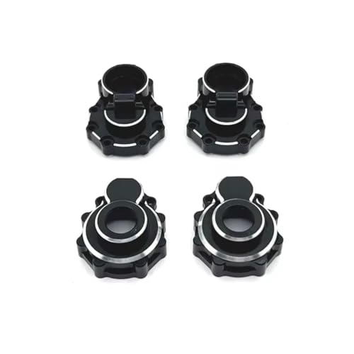 PLOQAZEH RC Autoteile Für WLtoys Für 104006 104010 104020 104026 Hinten Brücke Tasse RC Auto Metall Upgrade OP Zubehör Teile Kit(Black) von PLOQAZEH