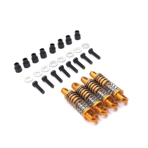 PLOQAZEH RC Autoteile Für WLtoys Für 284131 K969 K979 K989 K999 P929 P939 1/28 Metall Upgrade Stoßdämpfer RC Auto Upgrade Teile Zubehör(Yellow) von PLOQAZEH
