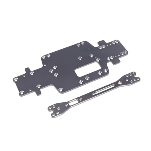 PLOQAZEH RC Autoteile Für WLtoys Für 284161 284010 284131 K989 K979 K969 P929 P939 1/28 Metall Für Chassis Boden Platte Und Zweite Boden Platte RC Auto Upgrade Teil(Metallic) von PLOQAZEH