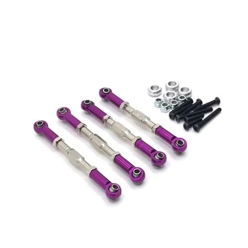 PLOQAZEH RC Autoteile Für WPL C14 C24 B14 B24 Für MN D90 D91 D96 99S Für Henglong Für Feiyu Für JJRC -Upgrade -Zubehör Metall 4pcs Verstellbare Teile RC RC Carteile(Purple) von PLOQAZEH