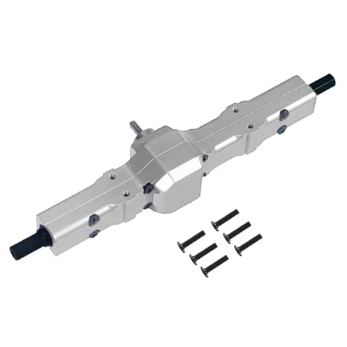 PLOQAZEH RC Autoteile Für WPL Für B14 B24 C14 C24 B16 B36 D12 1/10 Militär Karte Fernbedienung Auto Metall Upgrade Modifikation Teile Hintere Achse Insgesamt(Silver) von PLOQAZEH