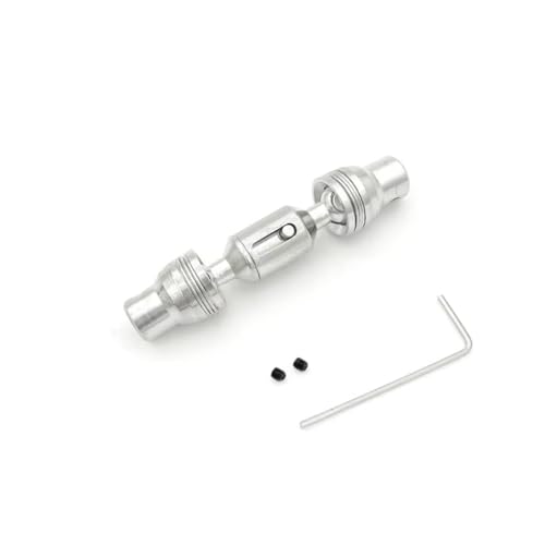 PLOQAZEH RC Autoteile Für WPL Für B16 1/16 6WD 1Pcs Metall Stick Hinterachse Kit RC Auto Antriebswelle LKW Auto Fit Teile Ersatz Zubehör(Silver 1) von PLOQAZEH
