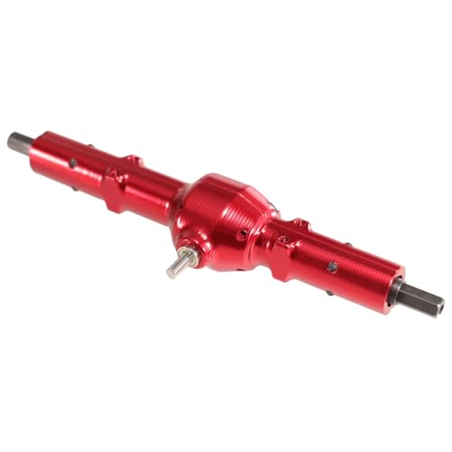 PLOQAZEH RC Autoteile Für WPL Für B16 B36 Für Jjrc 1/16 Sechs Rad Stick Military Kagas Halb LKW Upgrade Zubehör Metall Mid Bridge Montage(Red) von PLOQAZEH