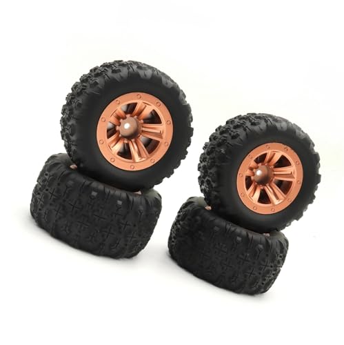 PLOQAZEH RC Autoteile Für Wltoys 144001 144002 144010 124008 124016 124017 124018 124019 Für SCY 16101 RC Auto Zubehör 12mm Hex Für Monster Truck Reifen Schaufelräder(4 Truck tire) von PLOQAZEH