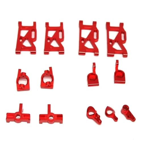 PLOQAZEH RC Autoteile Für Wltoys Für 144001 1/14 Metall Lenkung Für Schaukel Arm Basis C Hinten Hub Für Sitz Montage RC Auto Upgrade Teile Zubehör Ersatz(Red) von PLOQAZEH