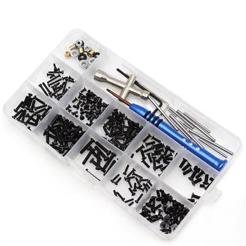RC Autoteile Für Wltoys Für 144001 1/14 RC Auto Werkzeug Metall Schrauben Muttern Box Kit Set Allen Schlüssel Maschine Draht Für Bolzen Schlüssel Spielzeug Teil Zubehör von PLOQAZEH