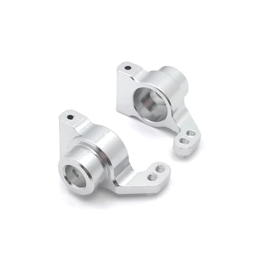 PLOQAZEH RC Autoteile Für Wltoys Für 144010 144001 144002 1/14 124016 124017 124018 124019 1/12 RC Auto Teile Metall Hinten Lenkung Tasse RC Auto Upgrades Teile Zubehör(Silver) von PLOQAZEH