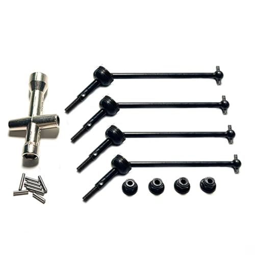 PLOQAZEH RC Autoteile Für Wltoys Für 144010 144001 144002 124016 124017 124018 124019 1/14 RC Auto Vorne Und Hinten Für Universal Antriebswelle CVD(Black) von PLOQAZEH