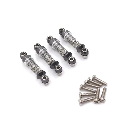 PLOQAZEH RC Autoteile Für Wltoys Für 284131 K969 K979 K989 K999 P929 P939 1/28 Metall Upgrade Einstellbare Stoßdämpfer RC Auto Ersatzteile(Black) von PLOQAZEH