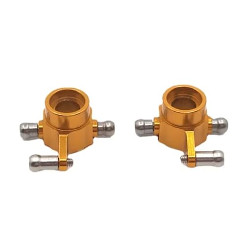 PLOQAZEH RC Autoteile Für Wltoys Für K969 K979 K989 K999 P929 1/28 2PCS Metall Hinten Lenkung Tasse RC Auto Upgrade Zubehör(Yellow) von PLOQAZEH